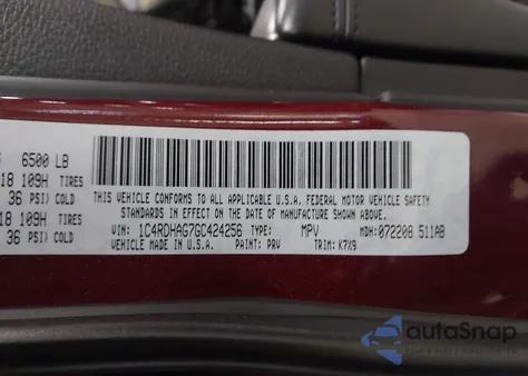 2016 Dodge Durango Sxt from USA, damaged, VIN 1C4RDHAG7GC424256